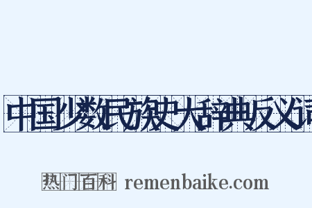 中国少数民族史大辞典反义词是什么意思的图片